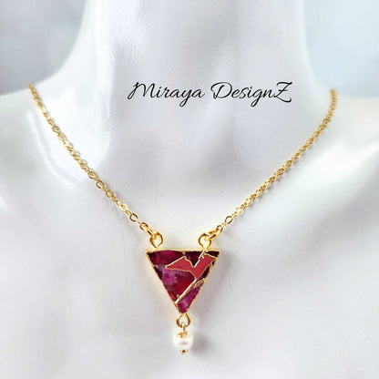 Triangle Mojave Turquoise Necklace