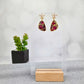 Pink Mojave Turquoise Teardrop Flower Earring