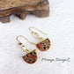Mojave Turquoise Hook Earring - Orange Black