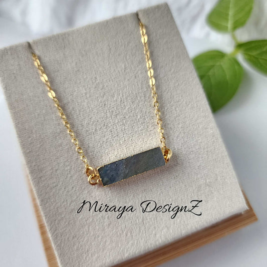 Labradorite Bar Necklace