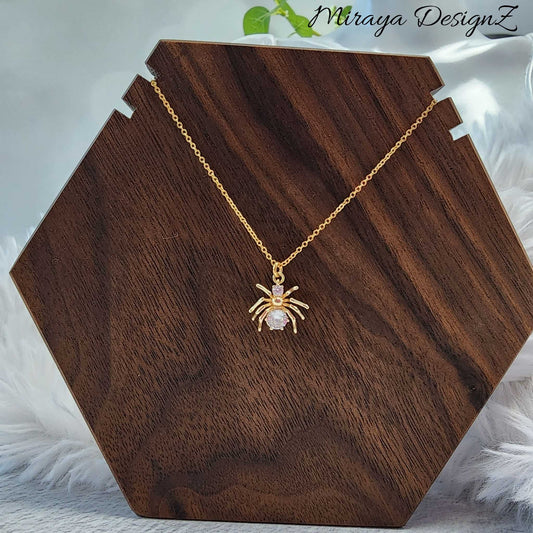 Zircon Spider Necklace