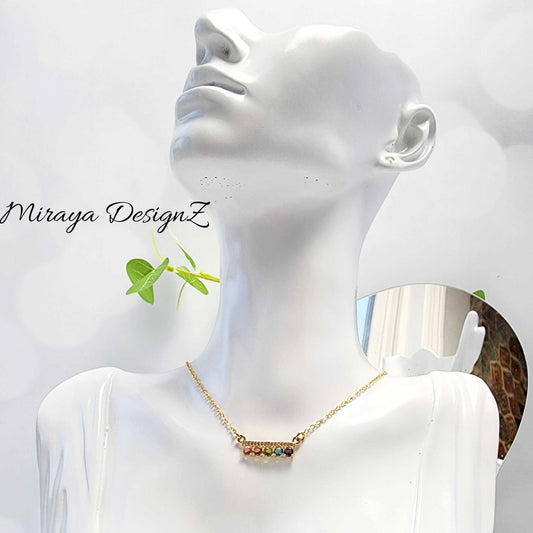 Rainbow Bar Necklace
