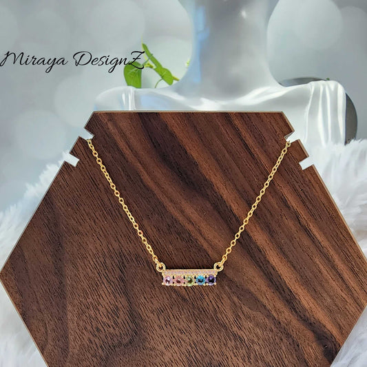 Rainbow Bar Necklace