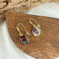 Gold Multi Color Mojave Turquoise Dangle Earrings: Kintsugi Inspired Minimalist Rainbow Earrings