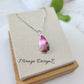Mixed Pink Oyster Turquoise Necklace - Teardrop
