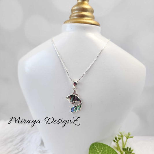 Abalone Shell GoldFish Necklace