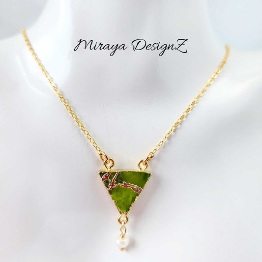 Triangle Mojave Turquoise Necklace