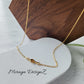 Minimalist Teardrop Necklace - Orange Turquoise