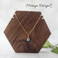Minimalist Teardrop Necklace - Orange Turquoise