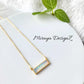 Fire Opal Bar Necklace