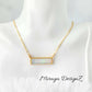 Fire Opal Bar Necklace
