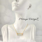 Fire Opal Bar Necklace