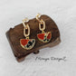 Mojave Turquoise Earring - Orange Black