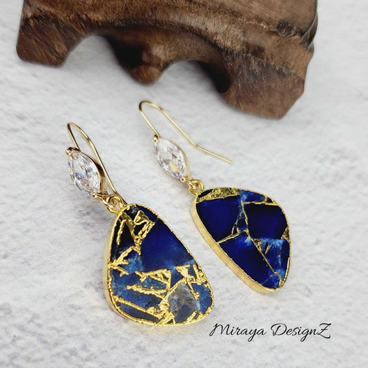 Blue Mojave Turquoise Teardrop Earring