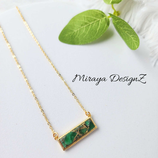 Mojave Turquoise Necklace - Rectangle