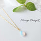 Fire Opal Necklace - Teardrop