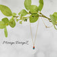Minimalist Teardrop Necklace - Orange Turquoise