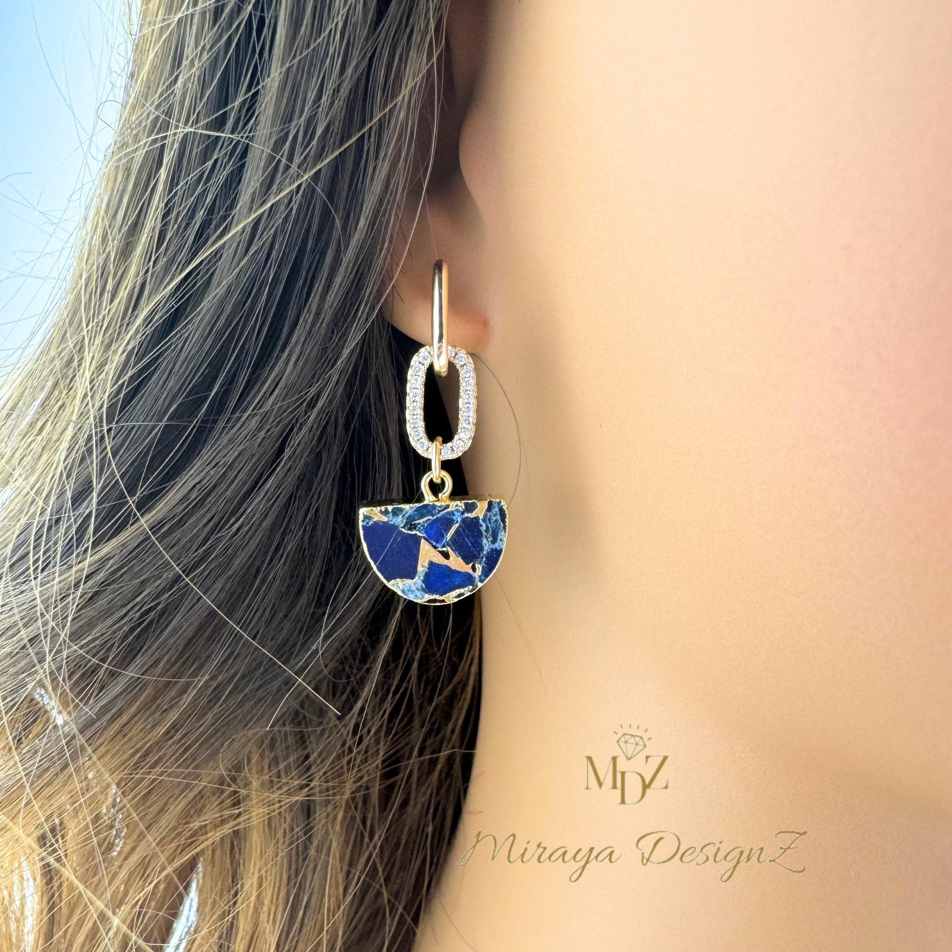 Unique Mojave Turquoise Earrings