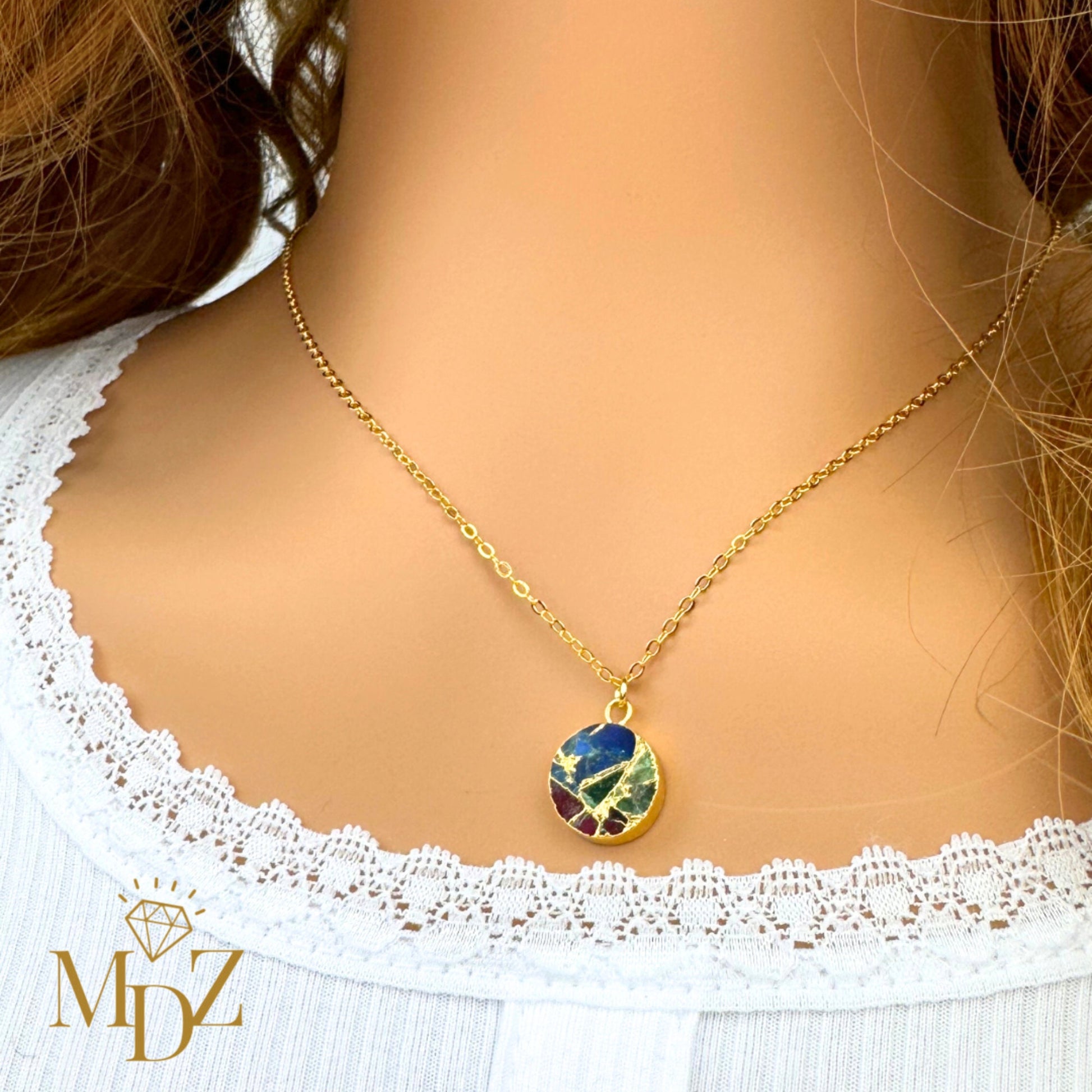 Round Turquoise Necklace