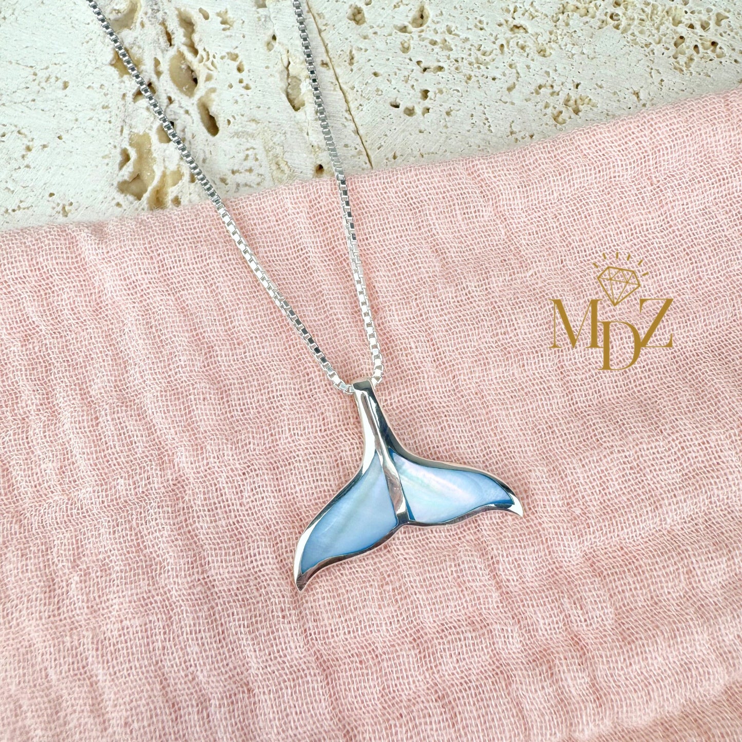 Blue Whale Tail Necklace