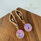 purple earrings
