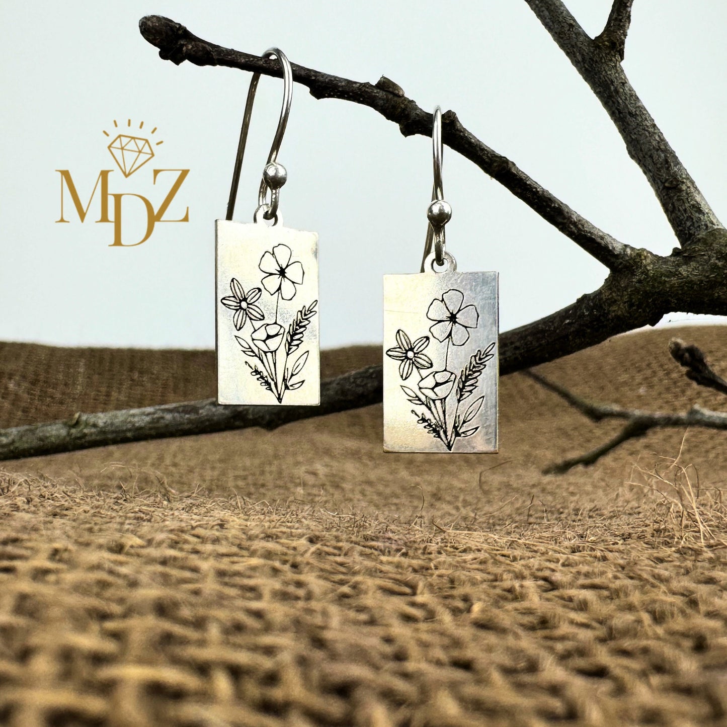 wildflower dangle earrings