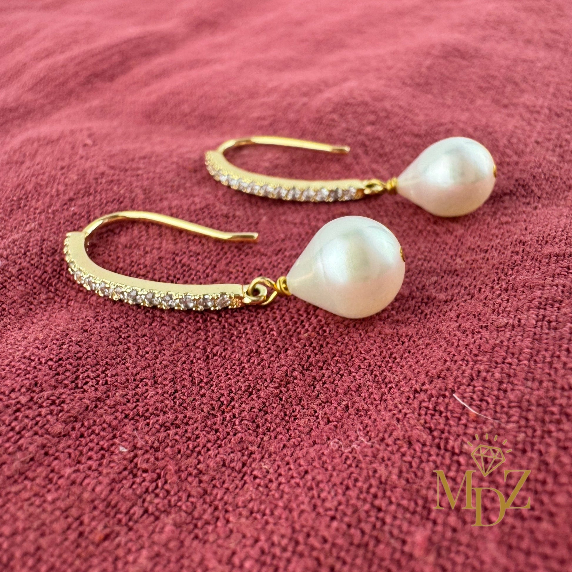 pearl hoop earrings