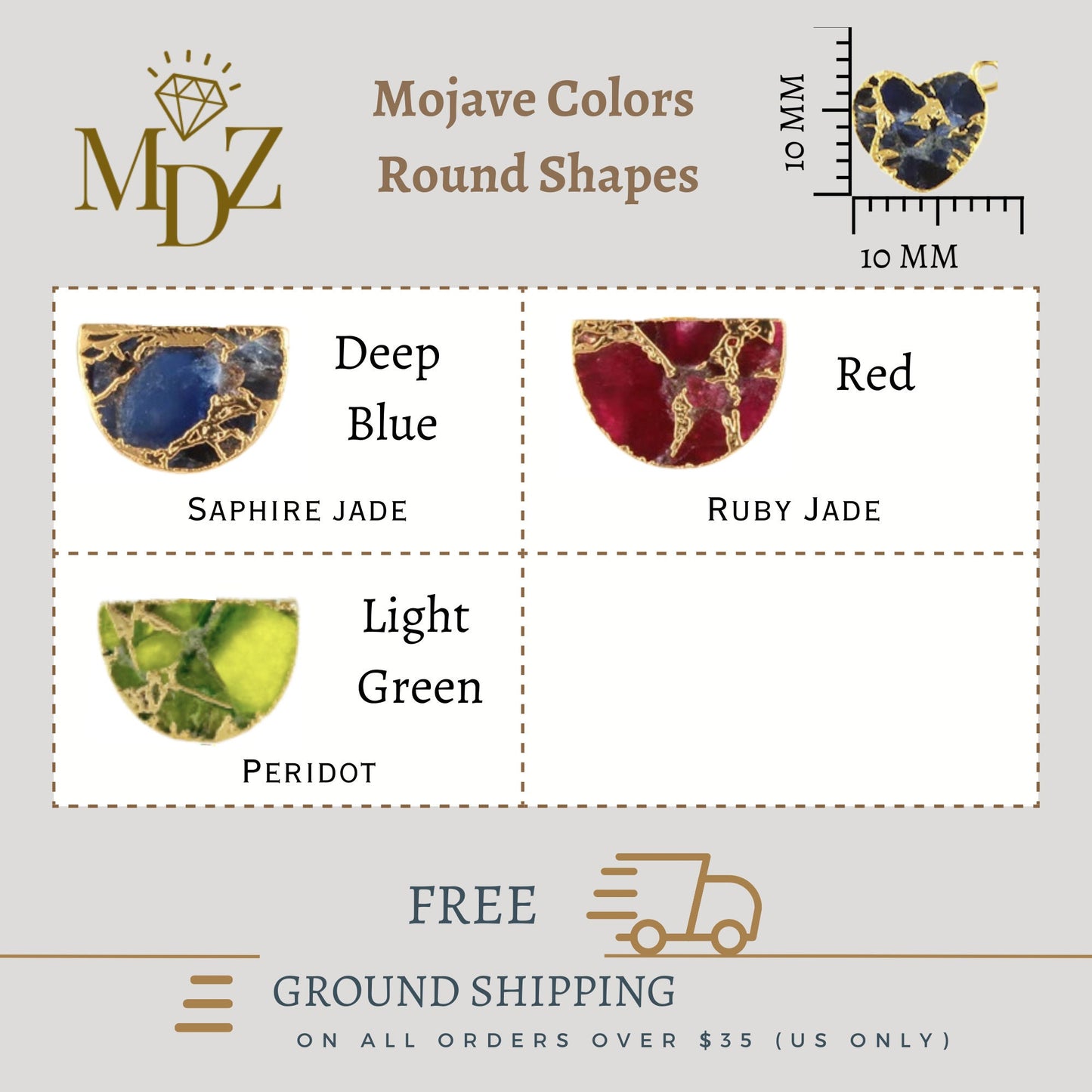 Heart Mojave  Turquoise