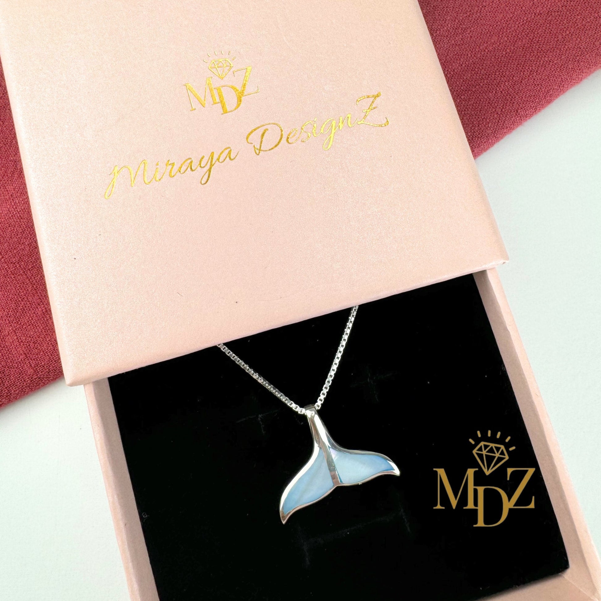 Blue Whale Tail Necklace