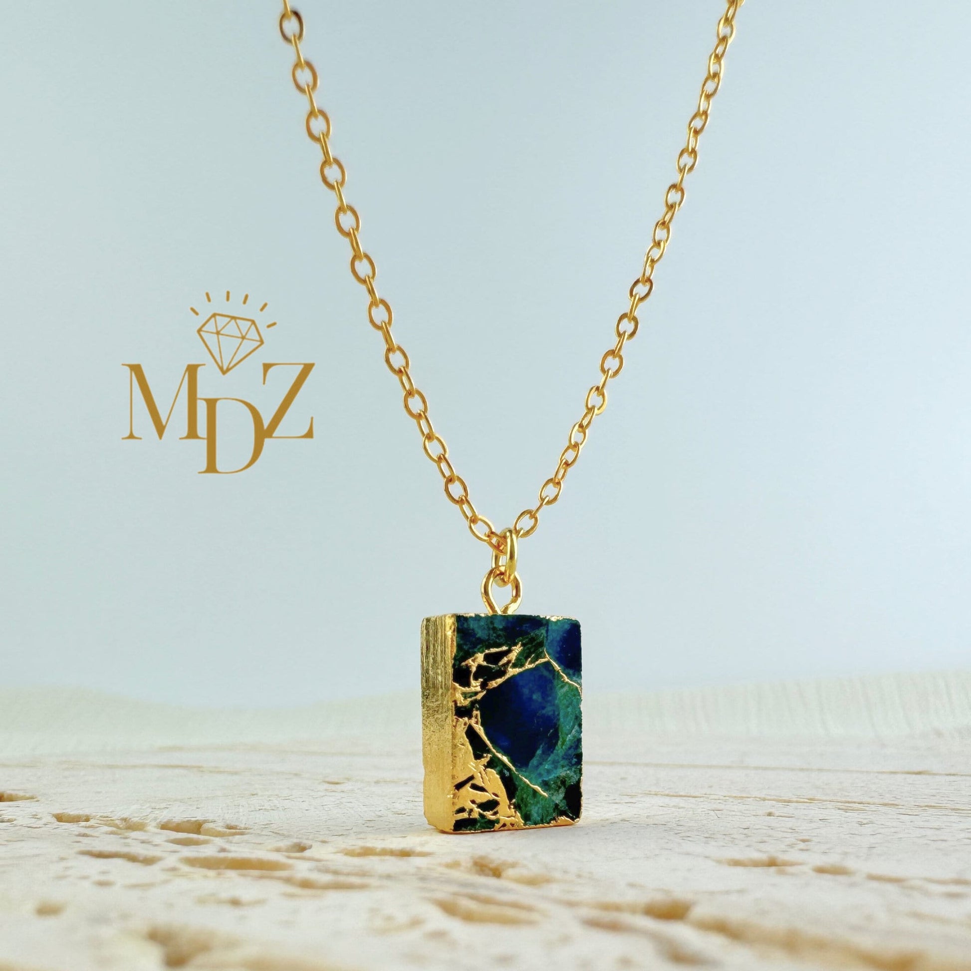 Rectangle Mojave Turquoise Necklace