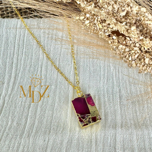 Rectangle Mojave Turquoise Necklace