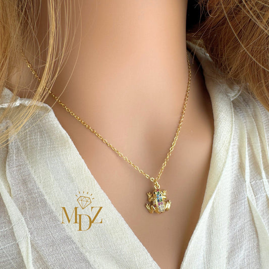 Gold Frog Necklace