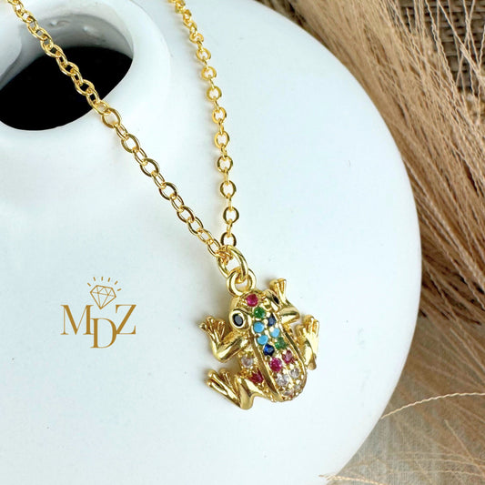 Gold Frog Necklace