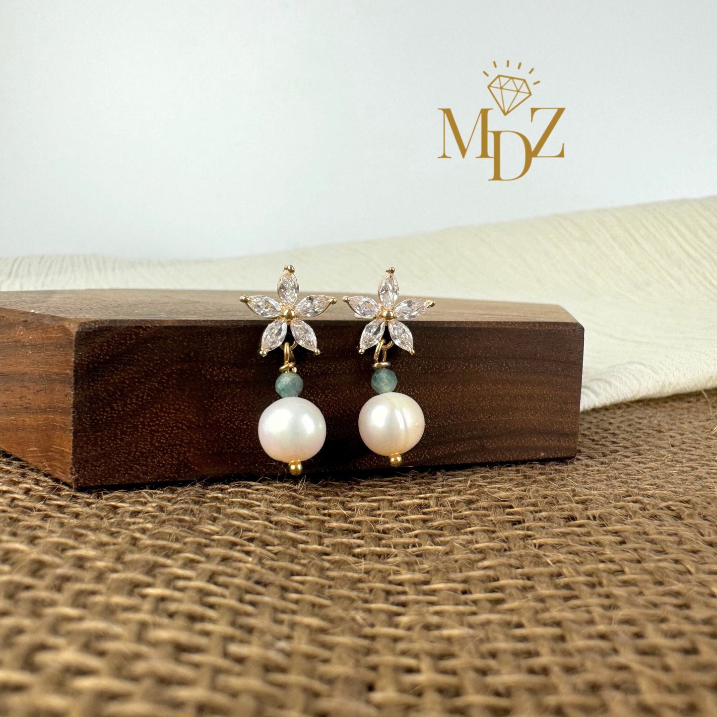 Gold Freshwater Pearl Earrings