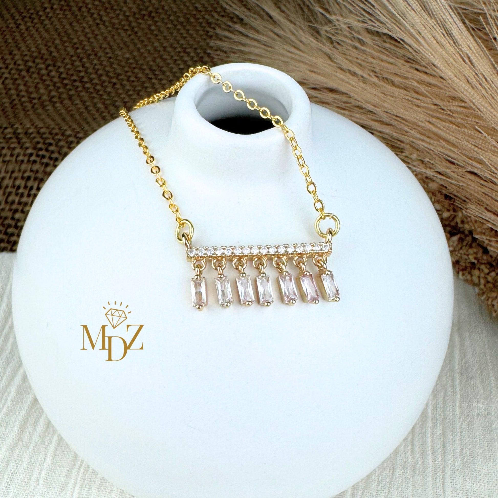 Minimalist Baguette Necklace