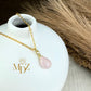 Gold Pink Opal Necklace
