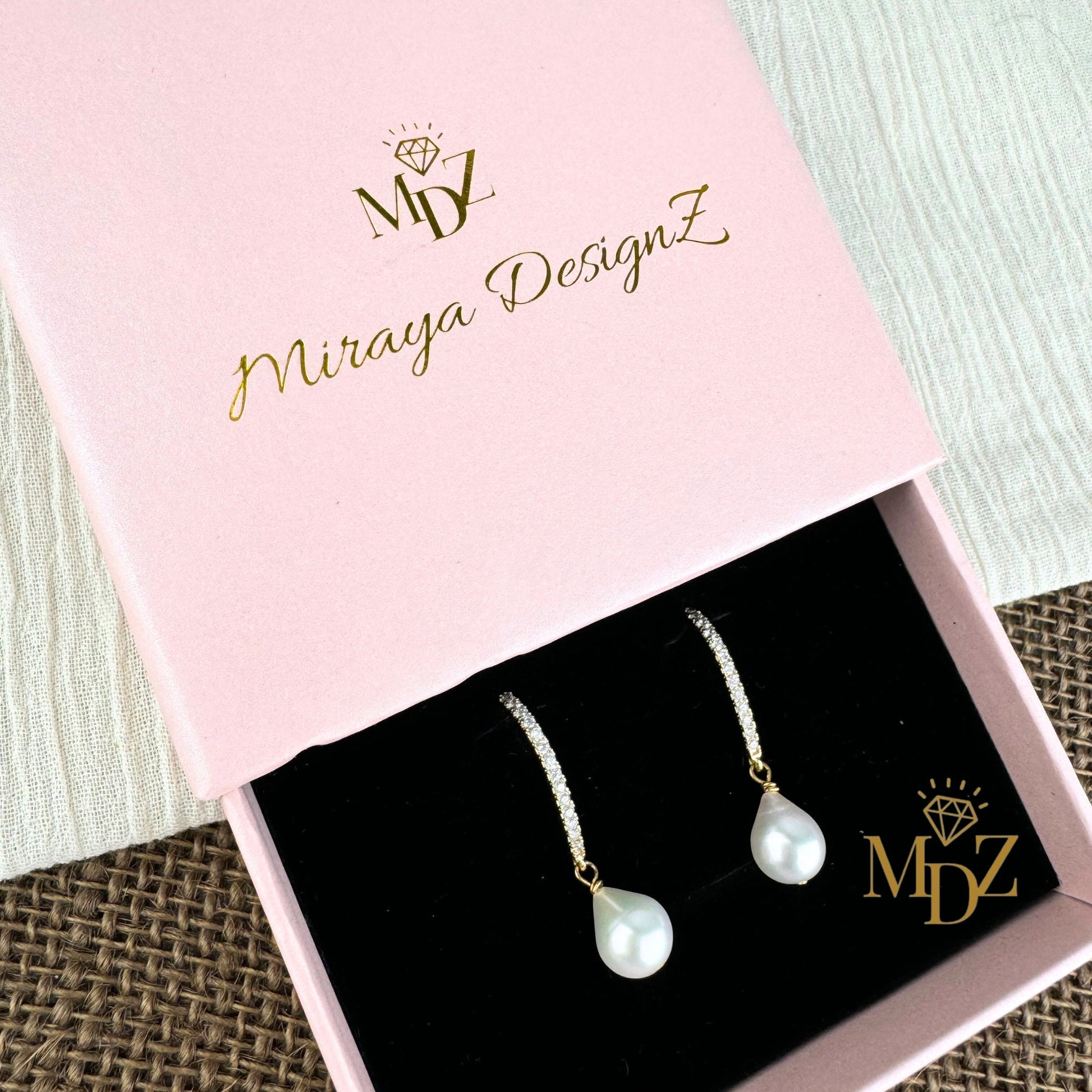pearl drop earrings