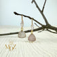 Gold Rose Quartz Dangle Earrings
