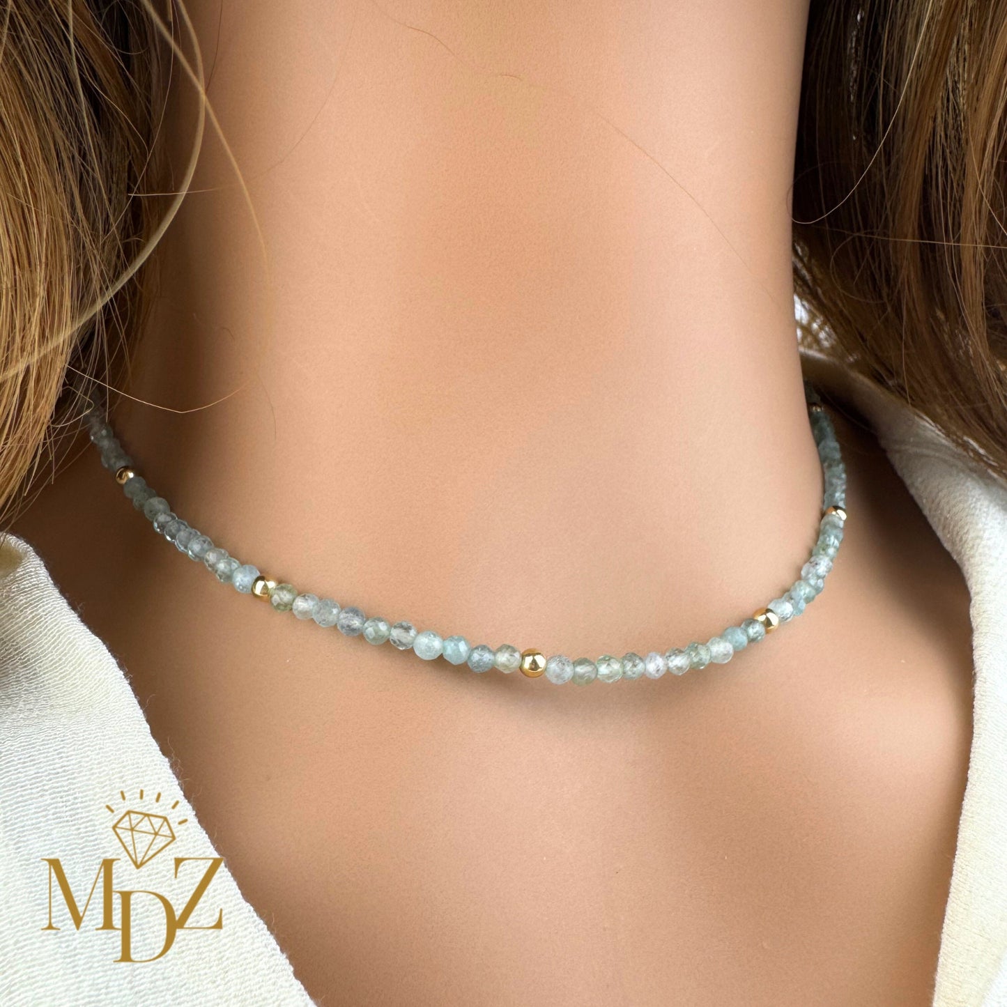 Apatite Beaded Choker necklace