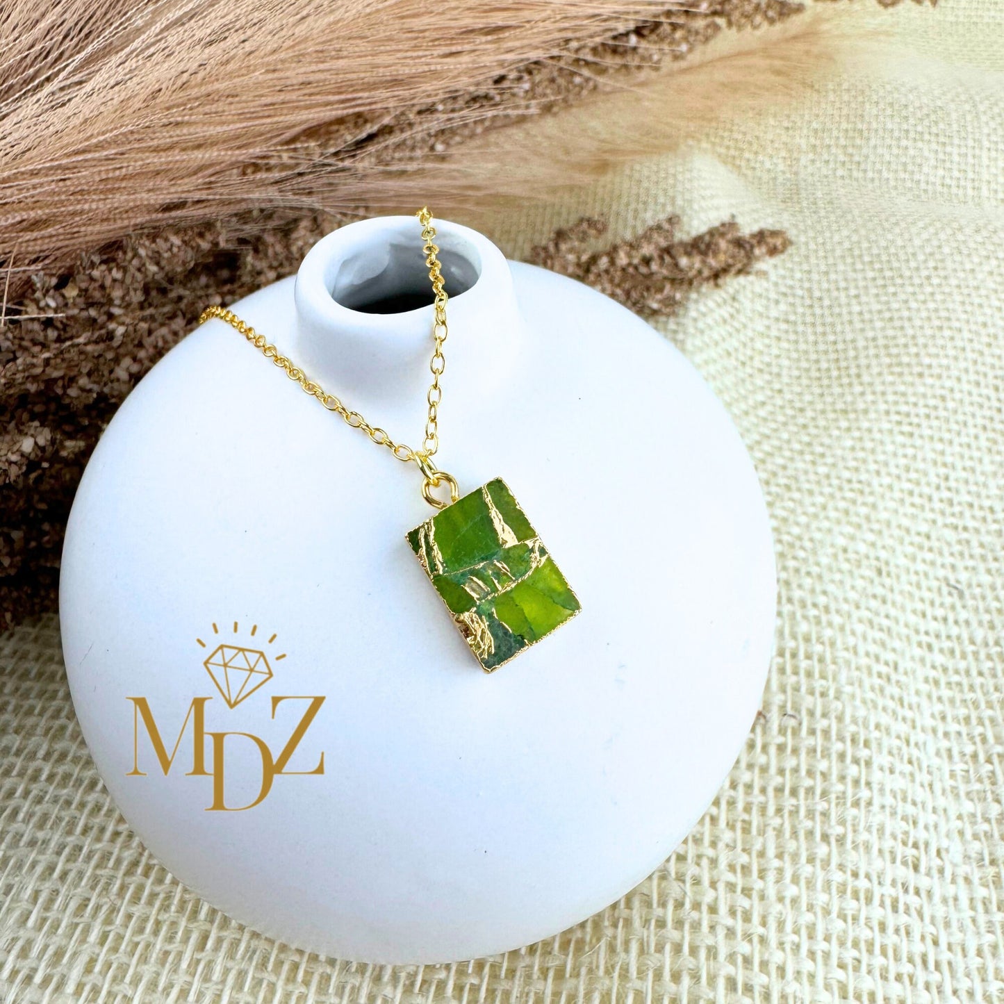 Rectangle Mojave Turquoise Necklace