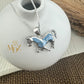 Blue horse necklace