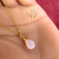Gold Pink Opal Necklace