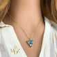 Minimalist Triangle Mojave Turquoise Necklace with Kintsugi Inspired Design