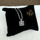 Square Initial Necklace