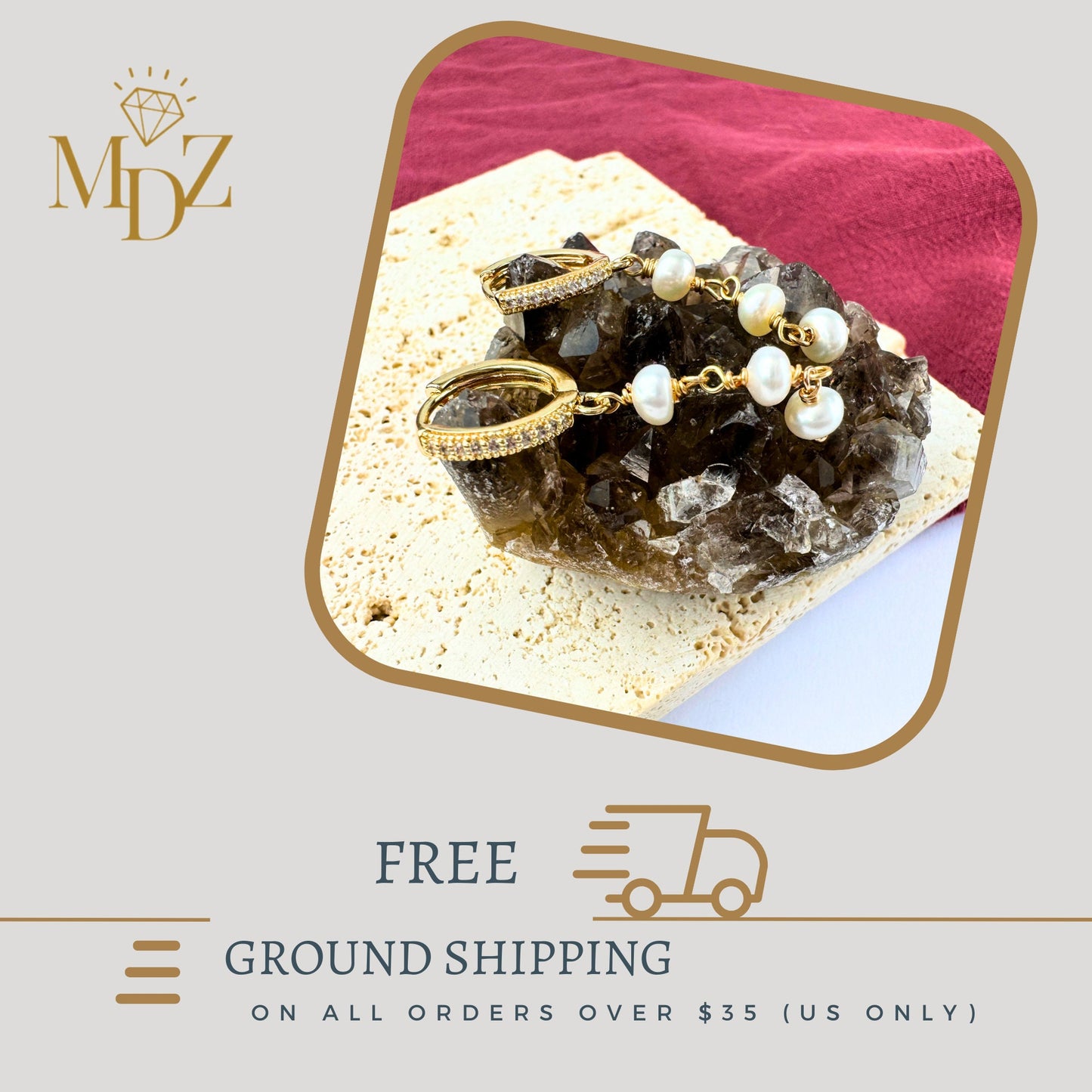 pearl dangle earrings