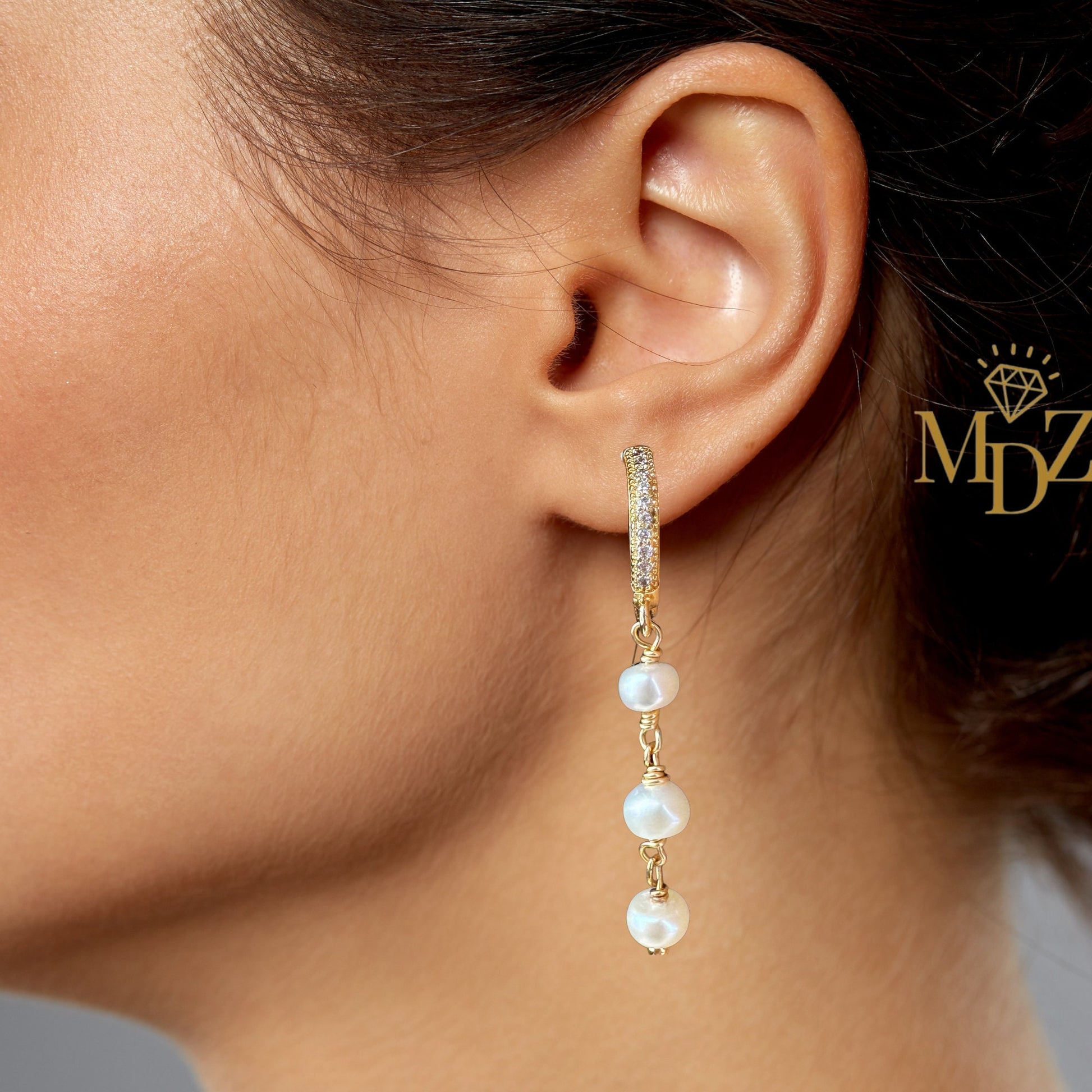 pearl dangle earrings