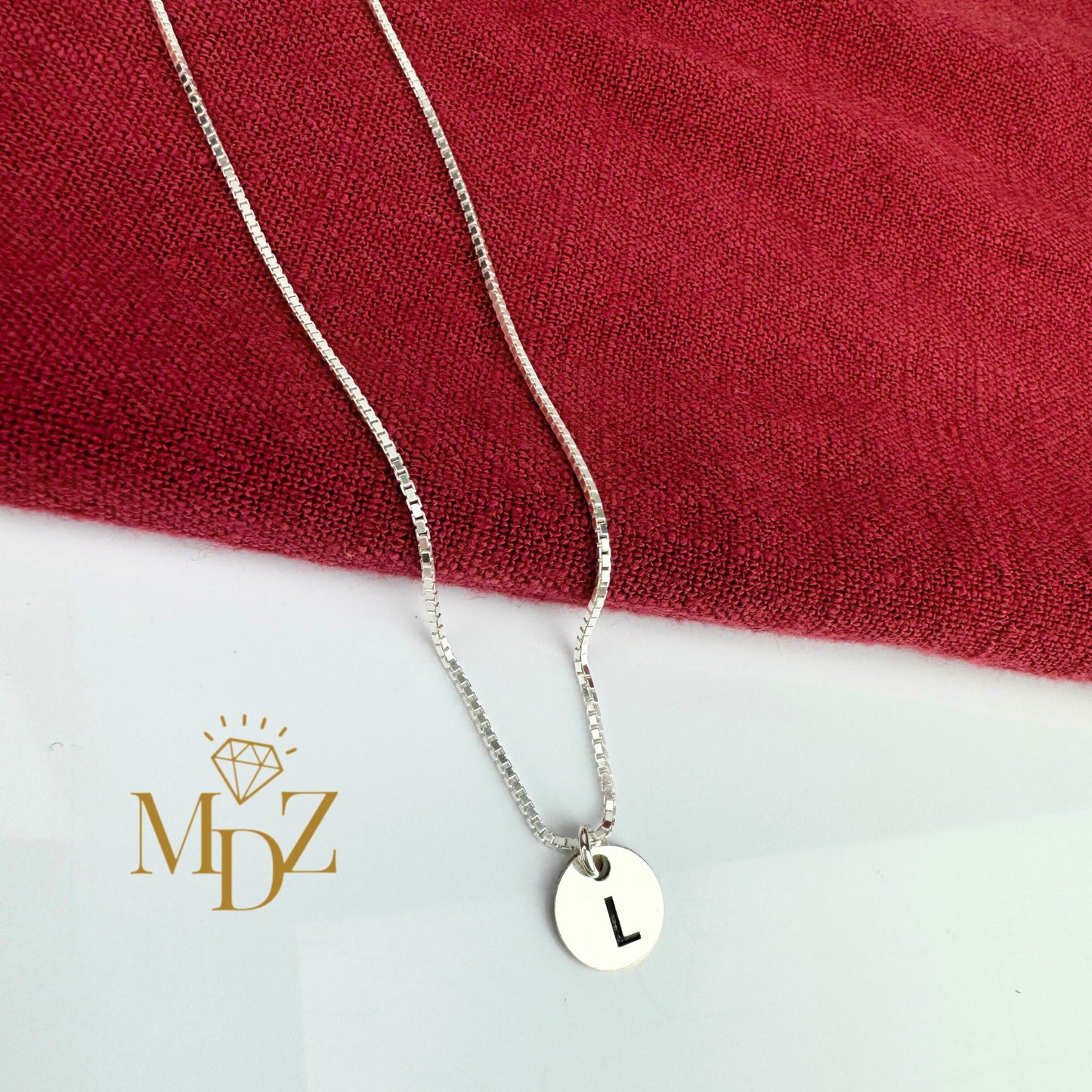 Round initial necklace