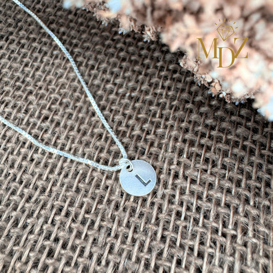 Round initial necklace
