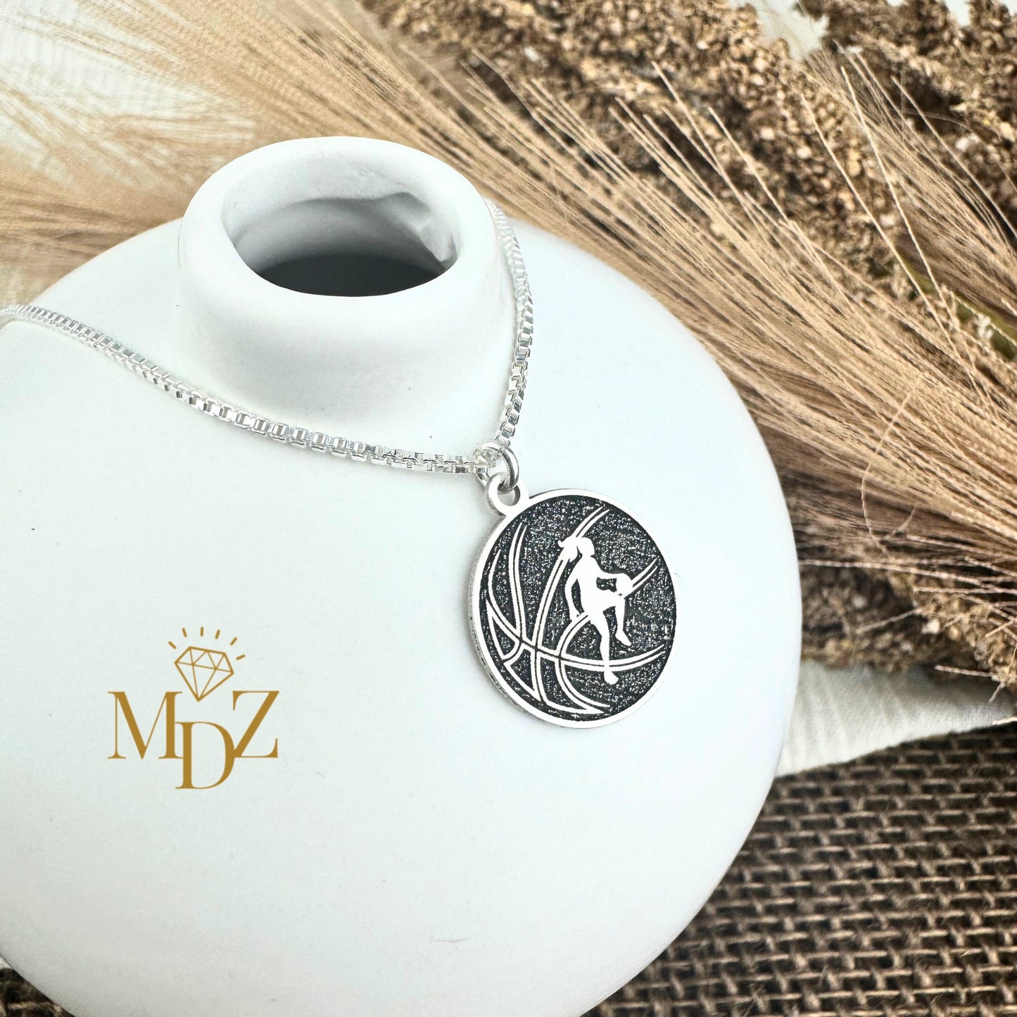 Girls Basketball Necklace