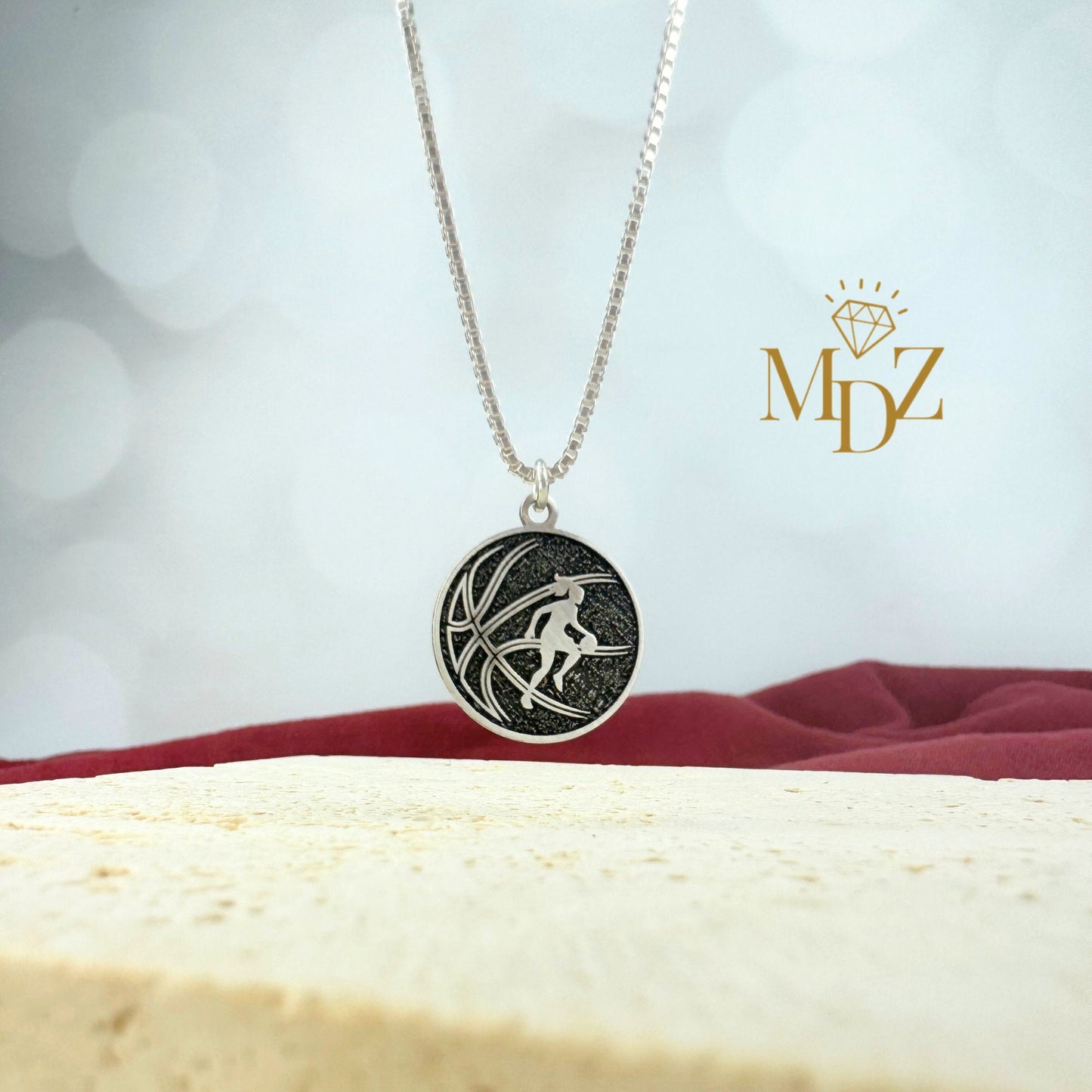 Girls Basketball Necklace